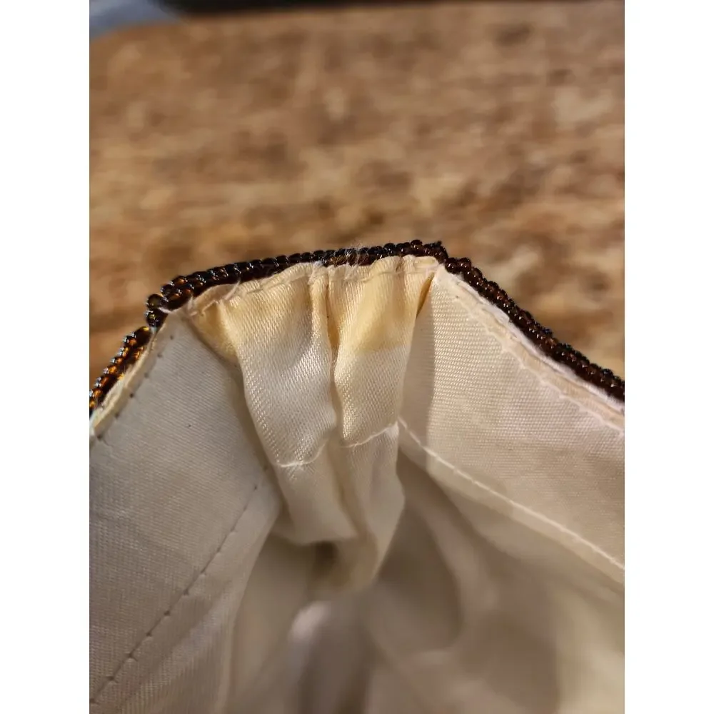 Barse‎ Womens Fully Beaded Square-hand Bag